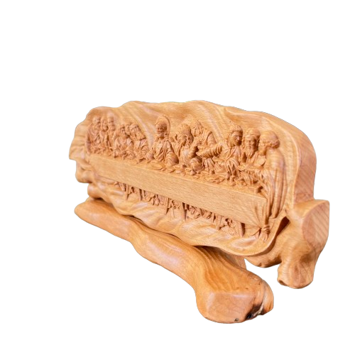 MN01 - Jesus and The Apostles' Last Supper Handmade Home Decor Wooden Sculpture Religious Catholic Statue Jesus and the Apostles Religious Art