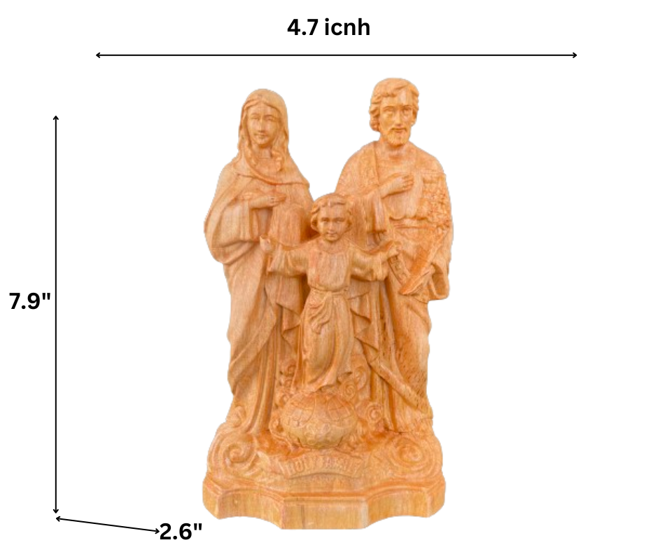 MN05 - Holy Family Jesus - Virgin Mary - St Joseph Christian Sculpture Christian Art Home Decor and Gifts Religious Icons of Saint Prayer Altar