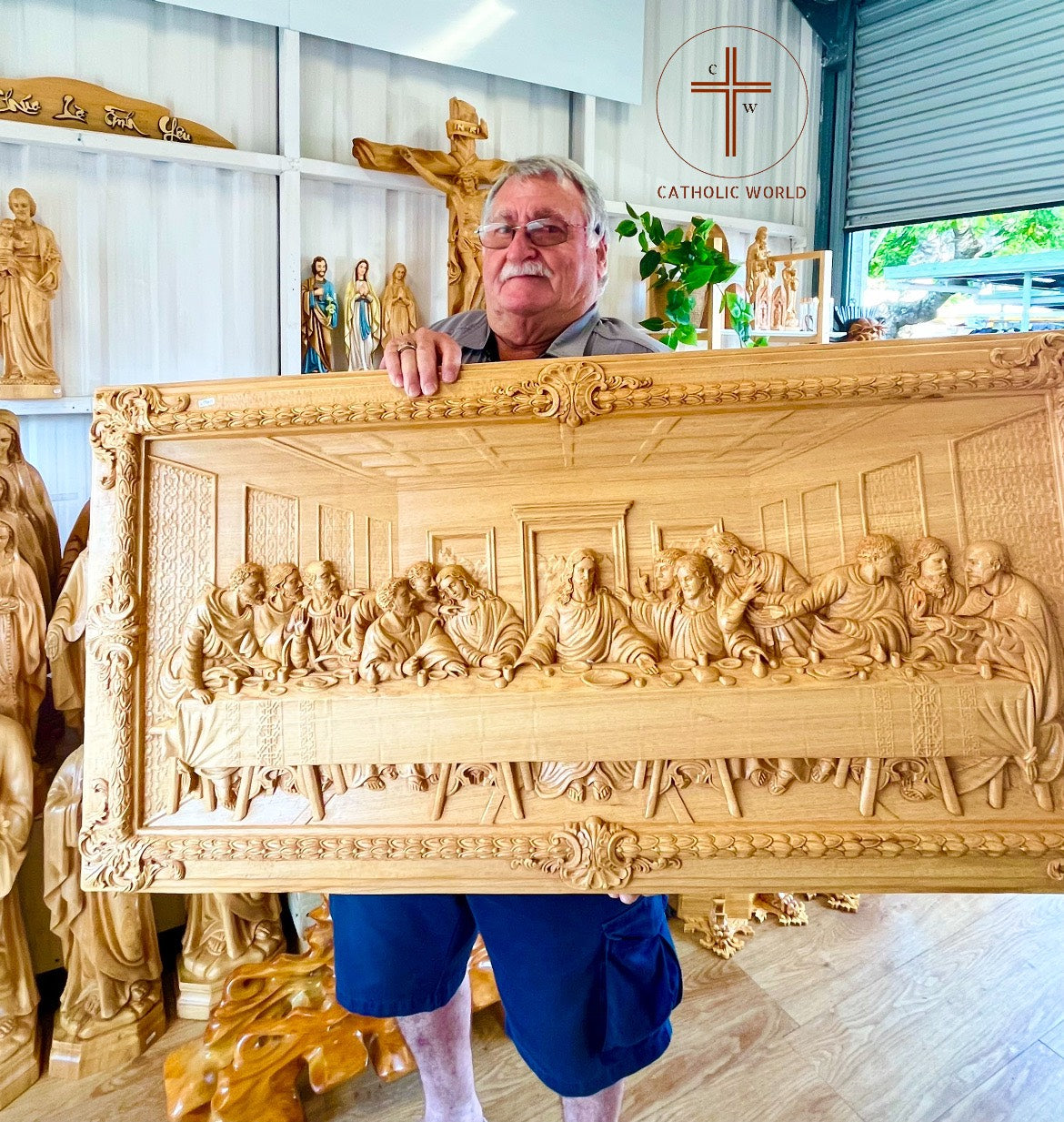 RY07 - WALL DECORATION BY WOOD CARVED THE LAST SUPER
