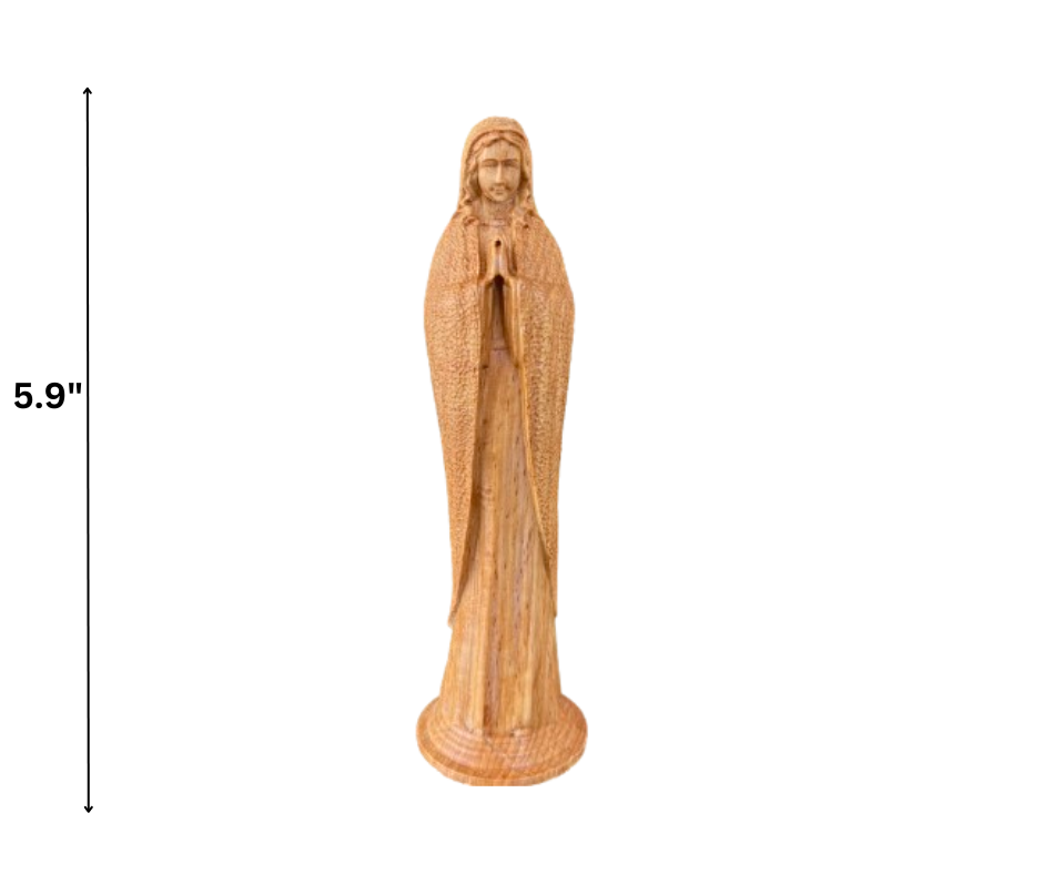 MN06 - Our Lady of Lourdes Statue Christian Gifts Religious Catholic Statue Wooden Religious Gifts Housewarming Gift New Home Gift Catholic Gifts