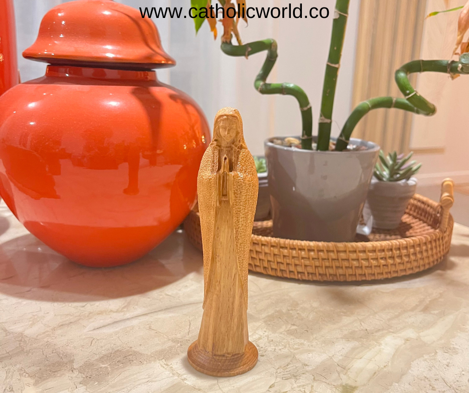 MN06 - Our Lady of Lourdes Statue Christian Gifts Religious Catholic Statue Wooden Religious Gifts Housewarming Gift New Home Gift Catholic Gifts