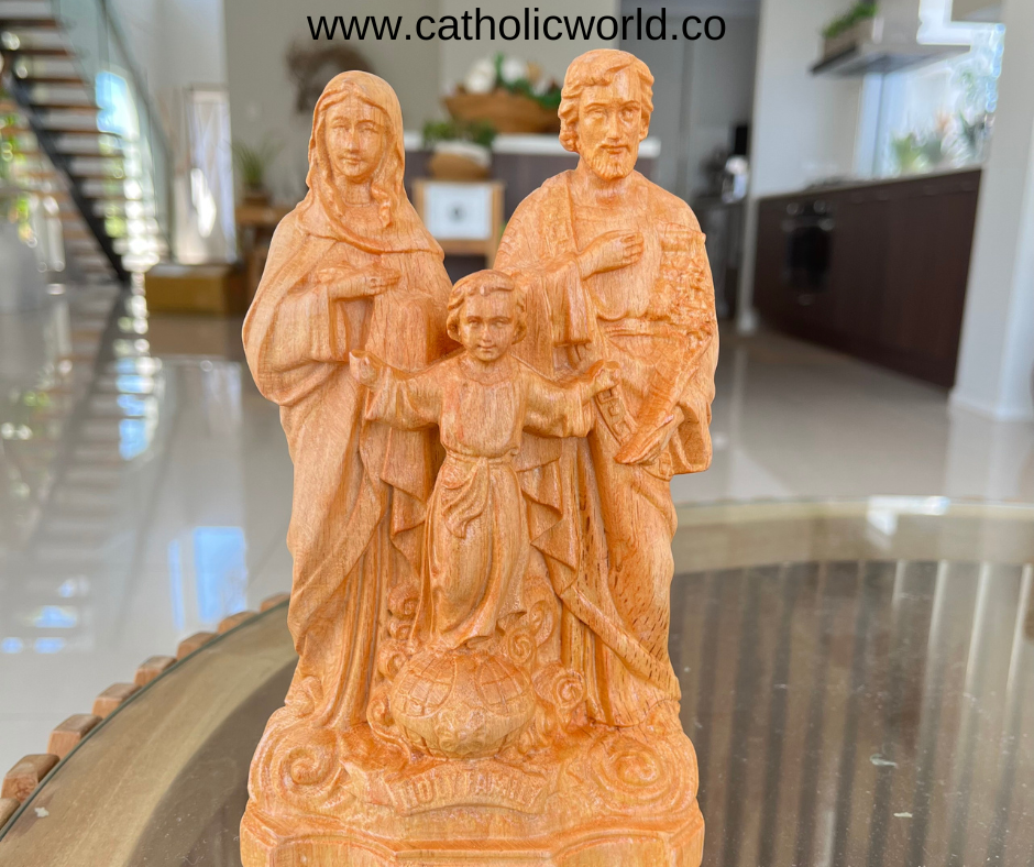MN05 - Holy Family Jesus - Virgin Mary - St Joseph Christian Sculpture Christian Art Home Decor and Gifts Religious Icons of Saint Prayer Altar
