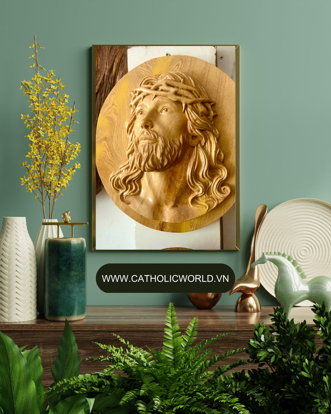 RY06 - Bust statue of Jesus Christ Unique Wall Art Christ Sacred Art Spiritual Decoration Jesus Christ Bust Religious