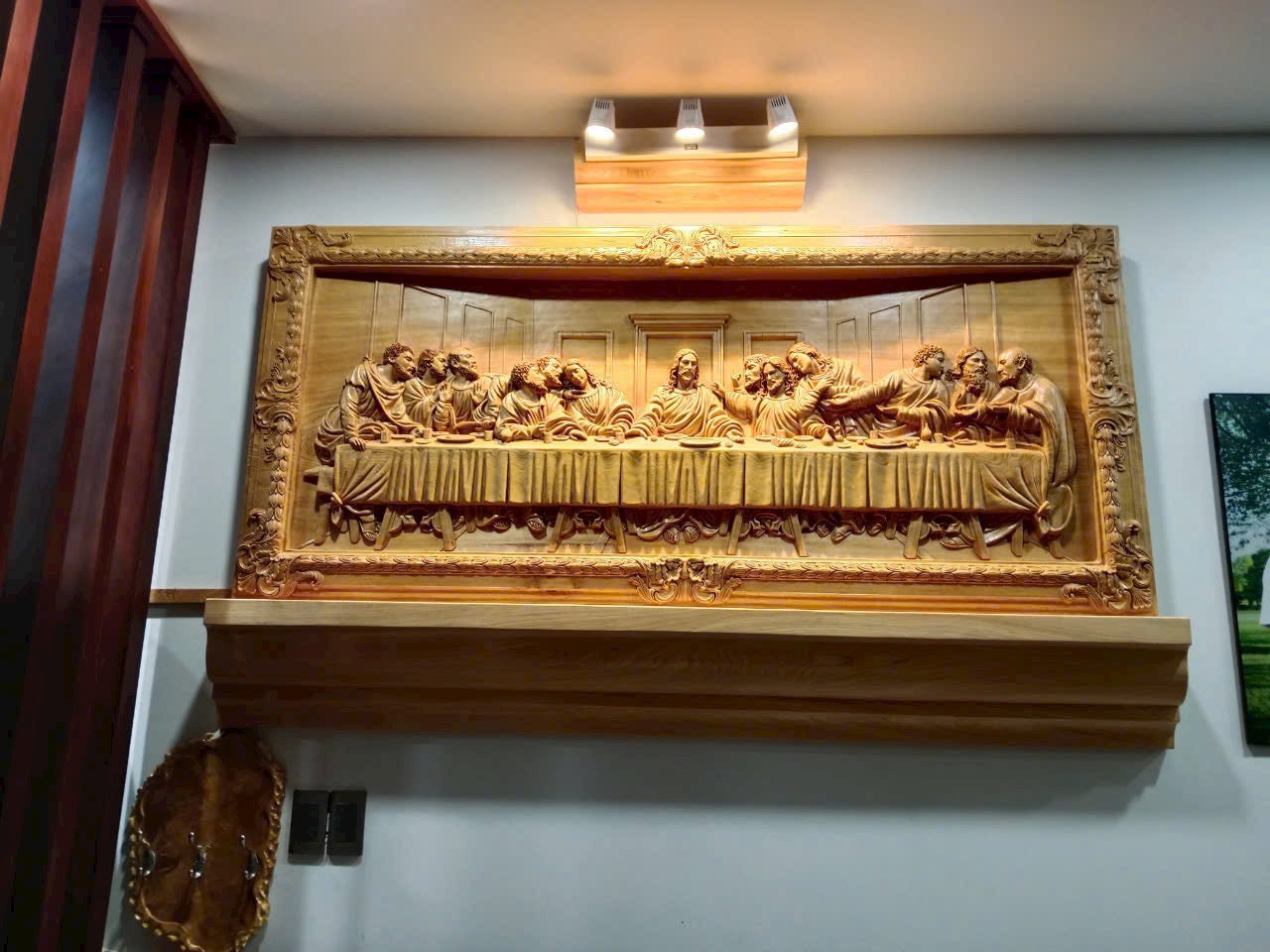 RY07 - WALL DECORATION BY WOOD CARVED THE LAST SUPER