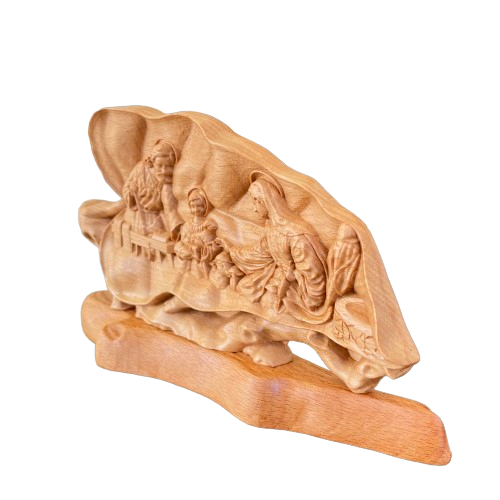 MN04 - Holy family figurine, Religious home decor Catholic statue, Religious Catholic Statue, Wooden Religious Gifts, Wood Carving Christian Décor