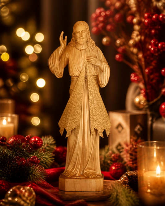 JS02 - Blessing Sacred Heart of Jesus Christ Catholic Statue Catholic Sculpture Handmade Home Decor Christian Artwork Religious Art Christian Gifts