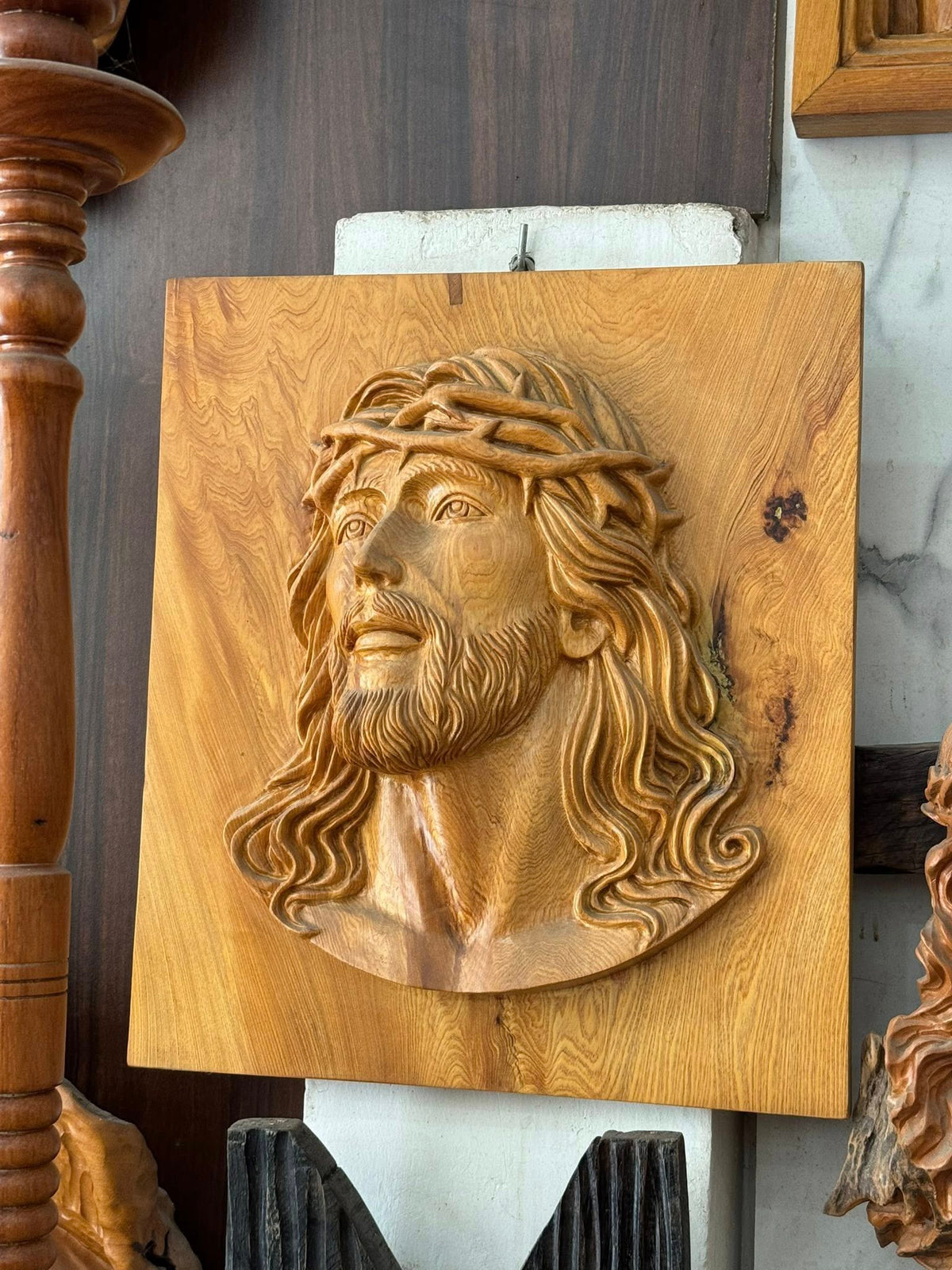 JS03 - Bust statue of Jesus Christ Unique Wall Art Christ Sacred Art Spiritual Decoration Jesus Christ Bust Religious