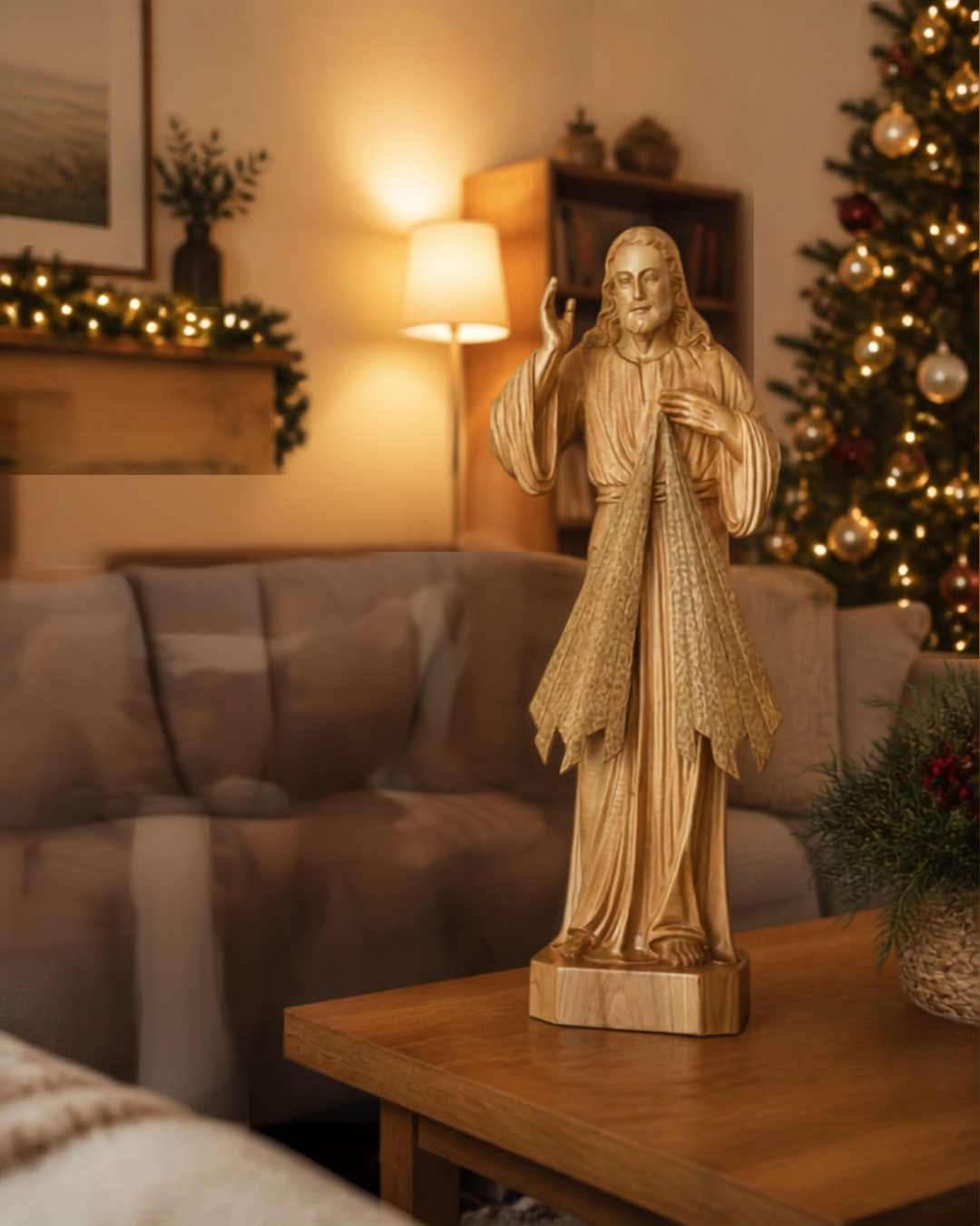 JS02 - Blessing Sacred Heart of Jesus Christ Catholic Statue Catholic Sculpture Handmade Home Decor Christian Artwork Religious Art Christian Gifts
