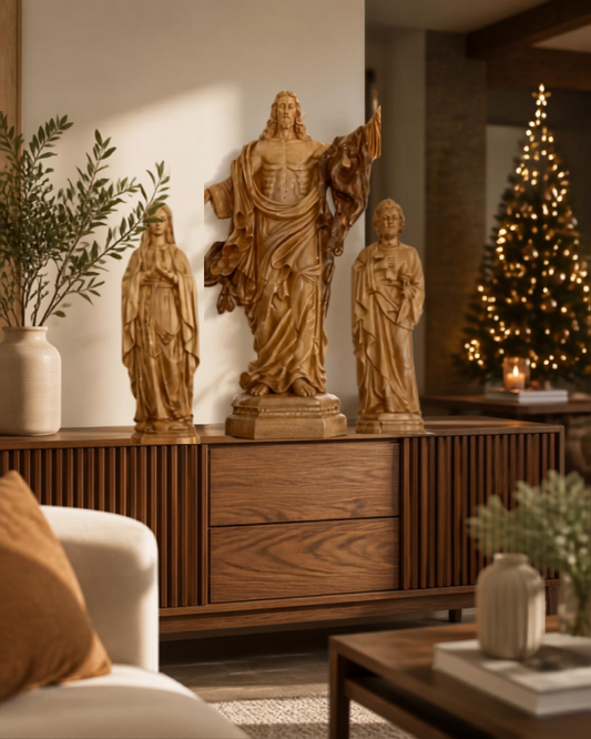 CA04 - Wood Carved Resurrection of Jesus Home Altar